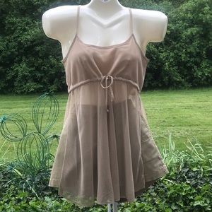 SHEER TOP DRAW STRING